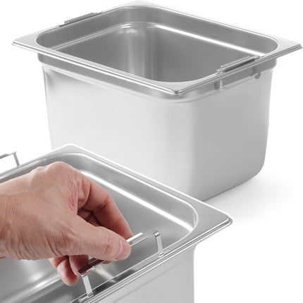 GN container with concealed handles stainless steel GN1/2 325x265mm height 200mm - Hendi 803400