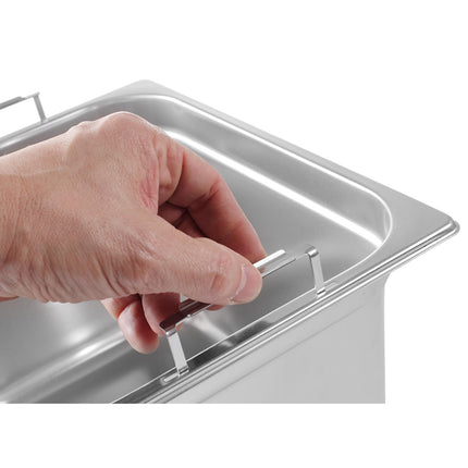 GN container with concealed handles GN1/6 176x162mm stainless steel height 200mm - Hendi 803707