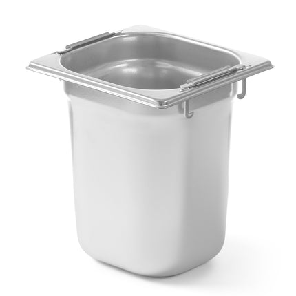 GN container with concealed handles GN1/6 176x162mm stainless steel height 200mm - Hendi 803707