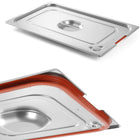 GN Profi Line container cover with silicone seal and GN1/2 rack cutting 265x325mm steel - Hendi 804322