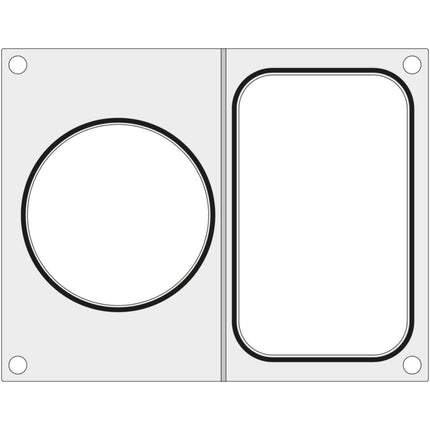 Hendi welding plate fitting without split 178x113 mm + container wed. 115 mm
