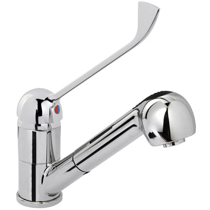 Hendi Kitchen battery with shower lift stainless steel height. 230 mm