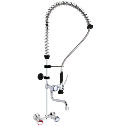 Hendi Kitchen battery with spout and shower for wall mounting up to 101 cm