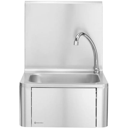 Washing sink for hands contactless knees made of stainless steel - Hendi 810309