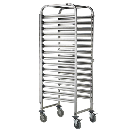 Steel trolley for transporting trays of sheet containers 15 x GN1/1 - Hendi 810613