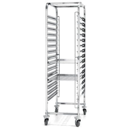 Steel trolley for transporting trays of sheet containers 15 x GN1/1 - Hendi 810613