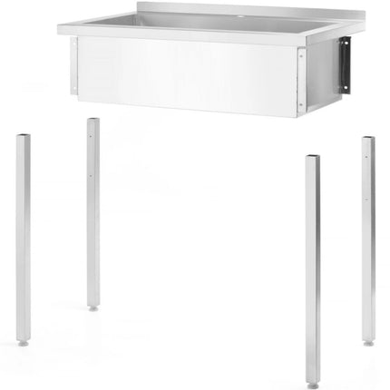 Hendi Pool dining sink Single compartment Budget Line STAL 800 x 600 x 850 mm – image 3