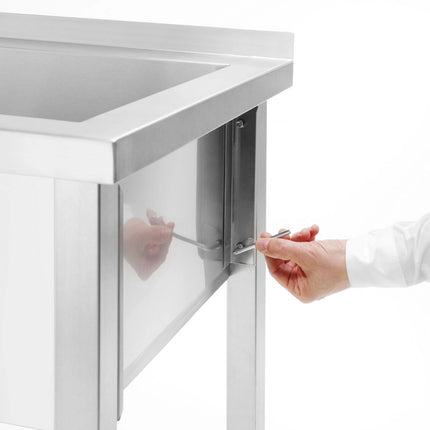 Hendi Pool dining sink Single compartment Budget Line STAL 800 x 600 x 850 mm – image 5