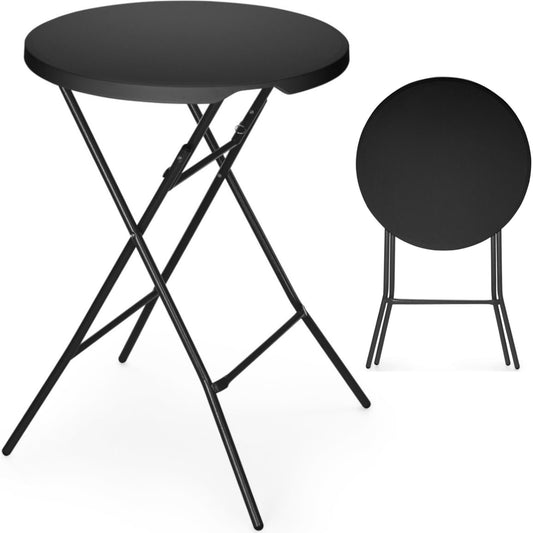 Amer Box Catering bar cocktail table, foldable, dia. 80x110 cm - black