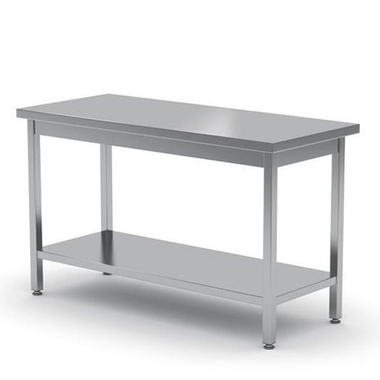Hendi Worktop table for kitchen with central steel shelf 160x60cm