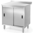 Worktop table with steel cabinet door sliding 80x60cm - Hendi 811641