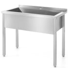Table with one-chamber swimming pool steel kitchen 100x60cm - Hendi 811832