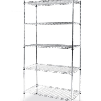 Folding storage rack adjustable wire shelves - 5 shelves - Hendi 812204