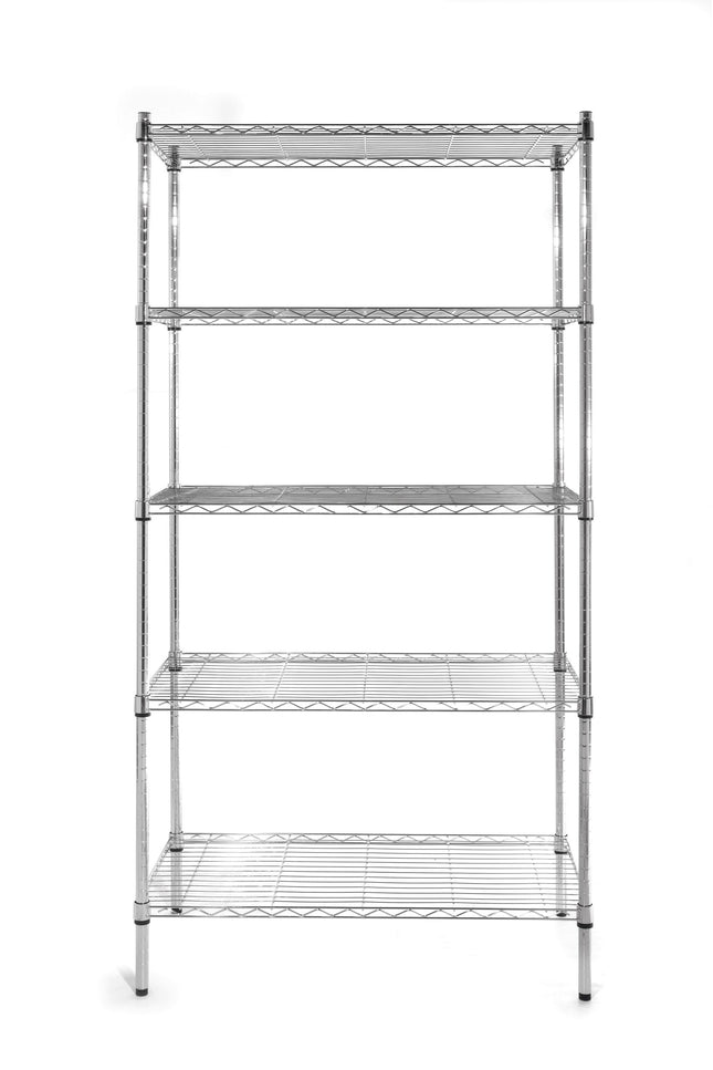 Folding storage rack adjustable wire shelves - 5 shelves - Hendi 812204