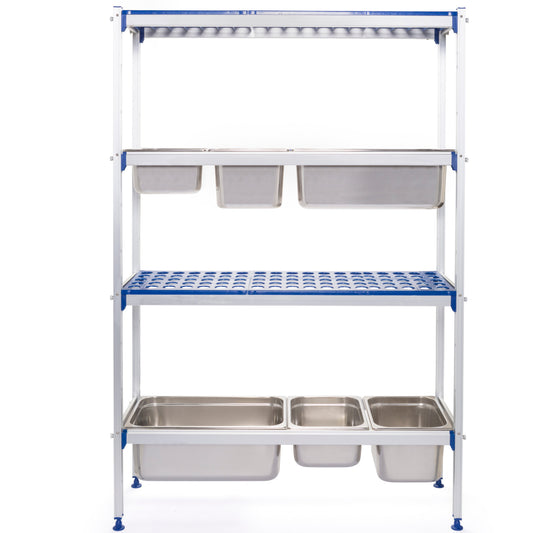Hendi Storage rack for aluminium kitchens for containers GN1/1 width 112cm