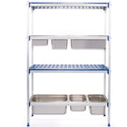 Storage rack for aluminium kitchens for containers GN1/1 width 112cm