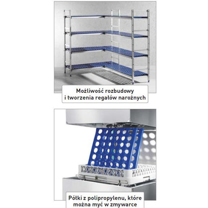 Warehouse rack for food with a width of 128cm height of 168.5cm - Hendi 812273