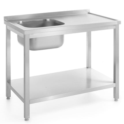Hendi Table kitchen wall with sink and shelf twisted 80x60x85 cm LEWY