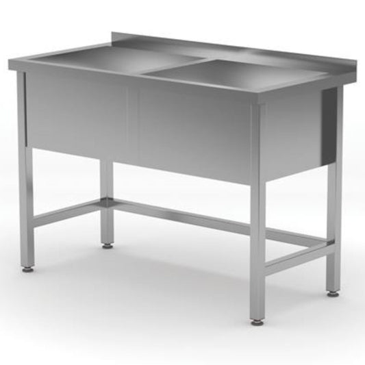 Hendi Swimming pool double-chain kitchen with welded stainless steel 120x60x85 cm