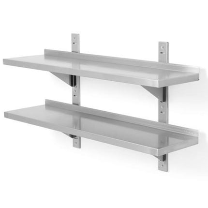 Hendi Hanging shelf with two double stainless steel consoles 100x40 cm