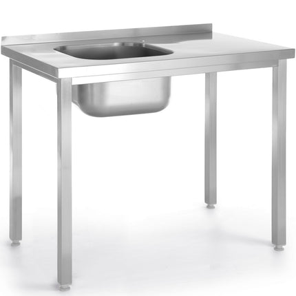 Hendi Pool one-chamber sink left Budget Line STAL 1000 x 600 x 850 cm