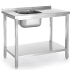 Hendi Pool one-chamber sink with left shelf Budget Line STAL 1000 x 600 x 850 cm