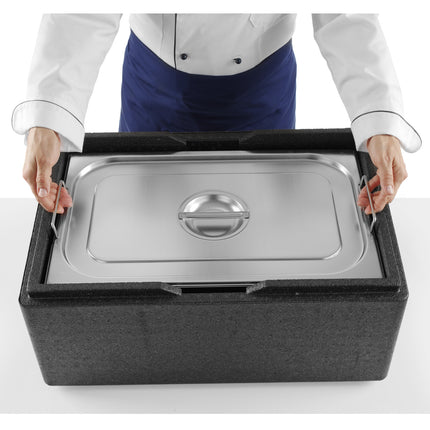 GN 1/2 gastronomy container with hidden handles 325x265x200mm 12.5L Hendi 817353
