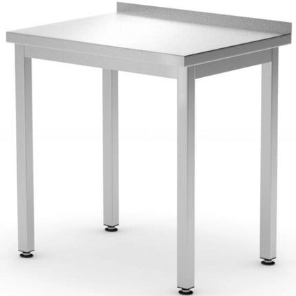 Hendi Worktop table with wall-to-wall Budget Line STAL 600 x 600 x 850 mm