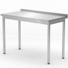 Hendi Worktop table with wall panel with STAL Budget Line 800 x 600 x 850 mm