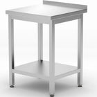 Hendi Wall worktop table with Random shelf Budget Line STAL 600 x 600 x 850 mm