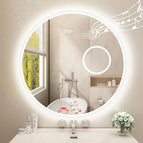 80 cm garums x 50 cm platums / 600 mm / M3051 Madrid Silver (Bluetooth) / M3051 Madrid Silver (Bluetooth + 5x palielināmais stikls)