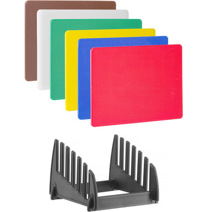 Hendi Set of 6 cutting boards with stand 450 x 300 x 10 mm – image 2