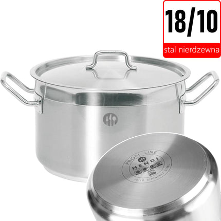 Medium pot Profi Line with lid 7 l Wed. 240 x 150 h - Hendi 831403