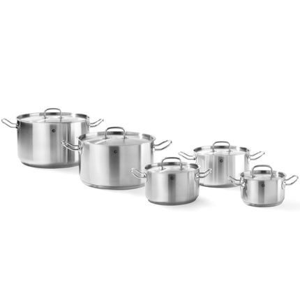 Kitchen Line medium pot with lid 9.5 l wed. 280 x 155 mm - Hendi 836208