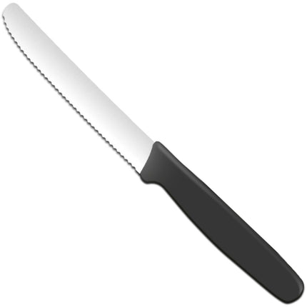Hendi Serrated universal knife 112/211 mm - black