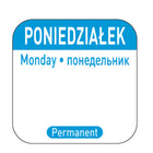 Food safety stickers for reusable containers Monday PL RU EN 1000 pcs. Hendi 850077