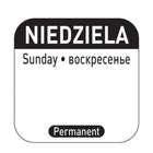 reusable food safety stickers Sunday PL RU EN 1000 Pcs Hendi 850138
