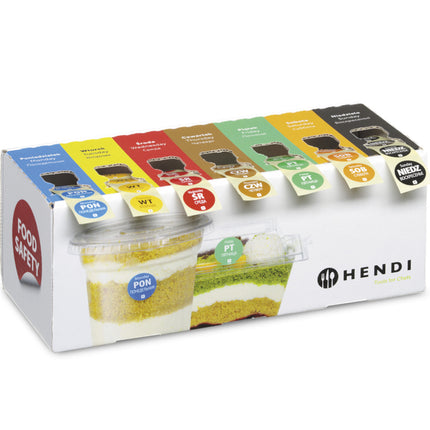 Hendi Set of disposable food safety labels for each day of the week with feeder
