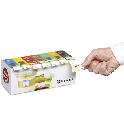 Hendi Multi-time food safety label set for each day of the week with feeder – image 2