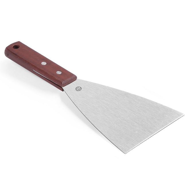 Hendi Stainless steel kitchen spatula with wooden bronze handle