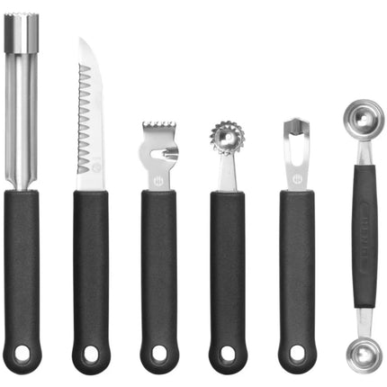 Set of decorative knives for vegetables and fruits 6 pieces - Hendi 856291