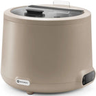 Hendi UNIQ electric soup thermos kettle, diameter 365 x 325 mm 8 l 500 W - beige