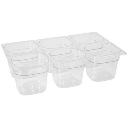 GN transparent container of polycarbonate GN 1/6 100 mm - Hendi 861721