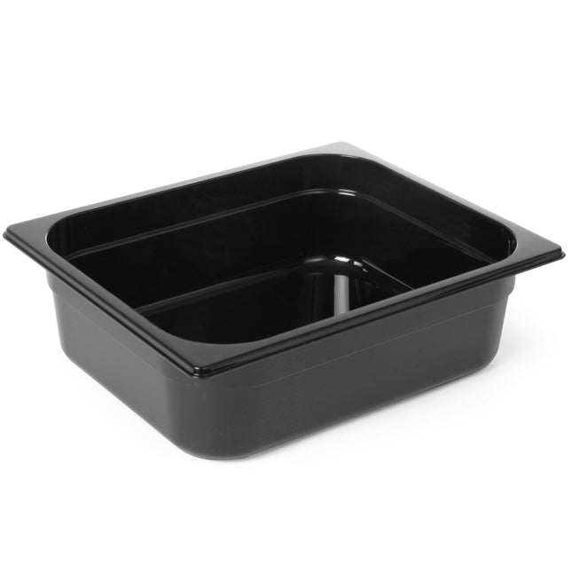 GN 1/2 black polycarbonate gastronomy container 325x265x150mm 9.5L Hendi 862414