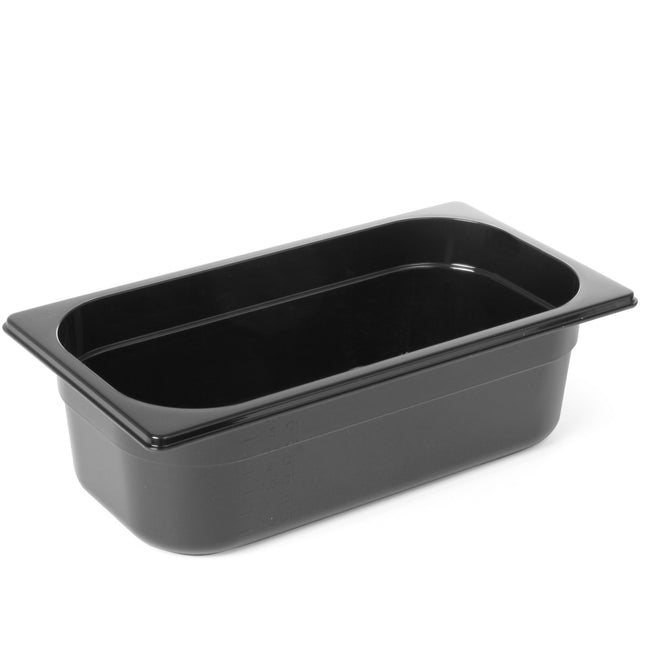 Hendi Black polycarbonate container GN 1/4 size 65 mm