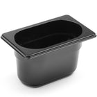 GN 1/9 gastronomy container made of black polycarbonate 176x162x100mm 1L Hendi 862827