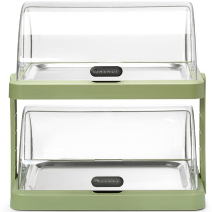 Hendi Duo UNIQ double buffet cooling display with roll-top cover - green – image 2