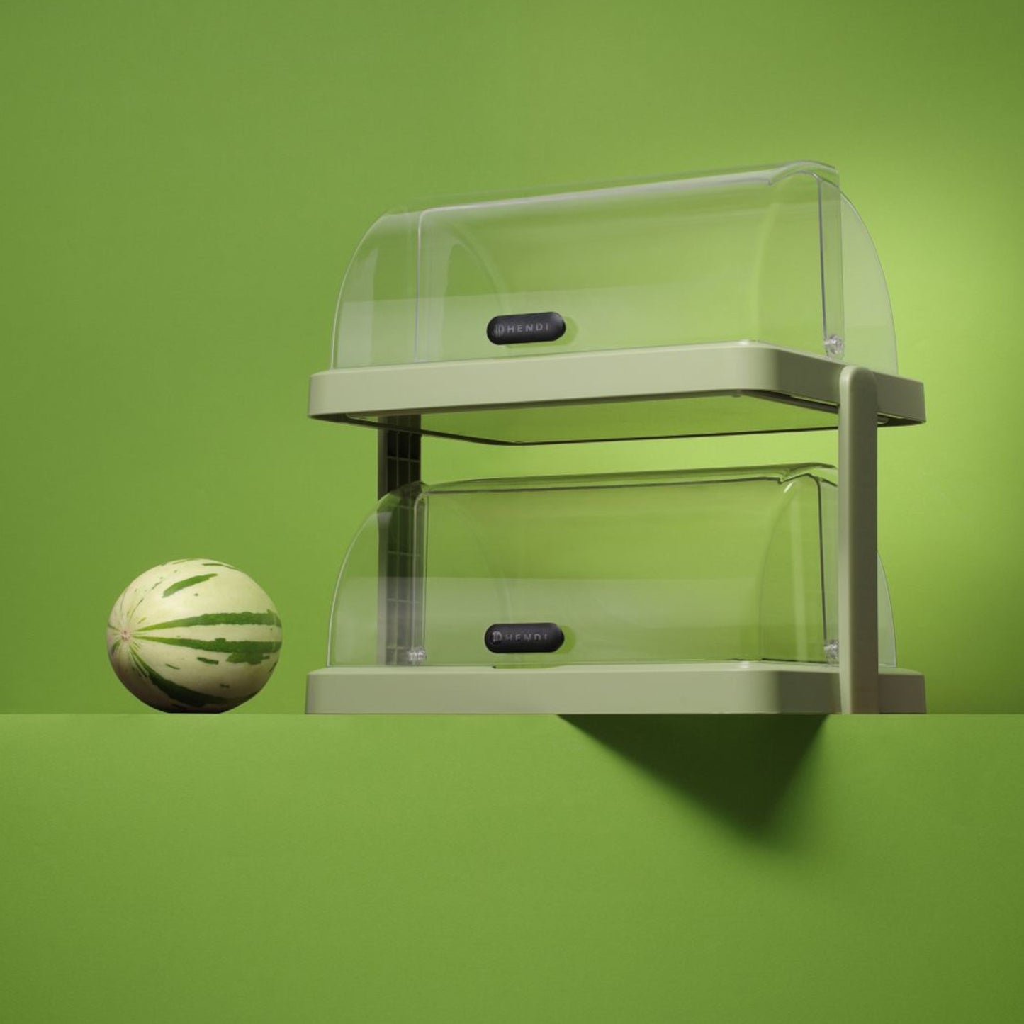 Hendi Duo UNIQ double buffet cooling display with roll-top cover - green – image 4