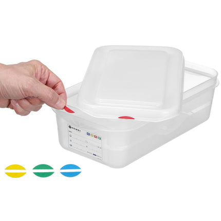Hendi GN food container 1/4 with label lid 2.8 l 265x162x100 mm – image 3