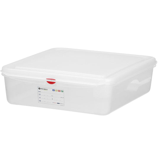 Hendi Food container GN 1/1 with label and lid 13 l 530x325x100 mm